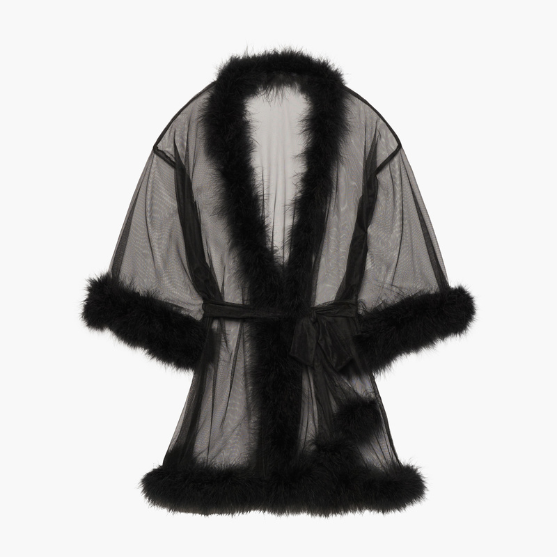 Sheer Marabou Short Robe EUR 77,60