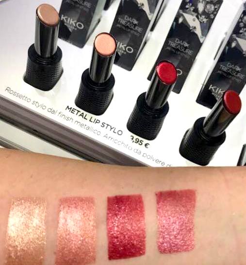 Swatches Metal Lip Stylo Kiko Dark Treasure 